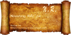 Novotny Róza névjegykártya