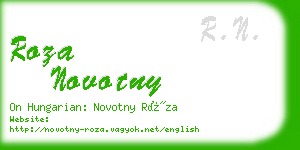 roza novotny business card